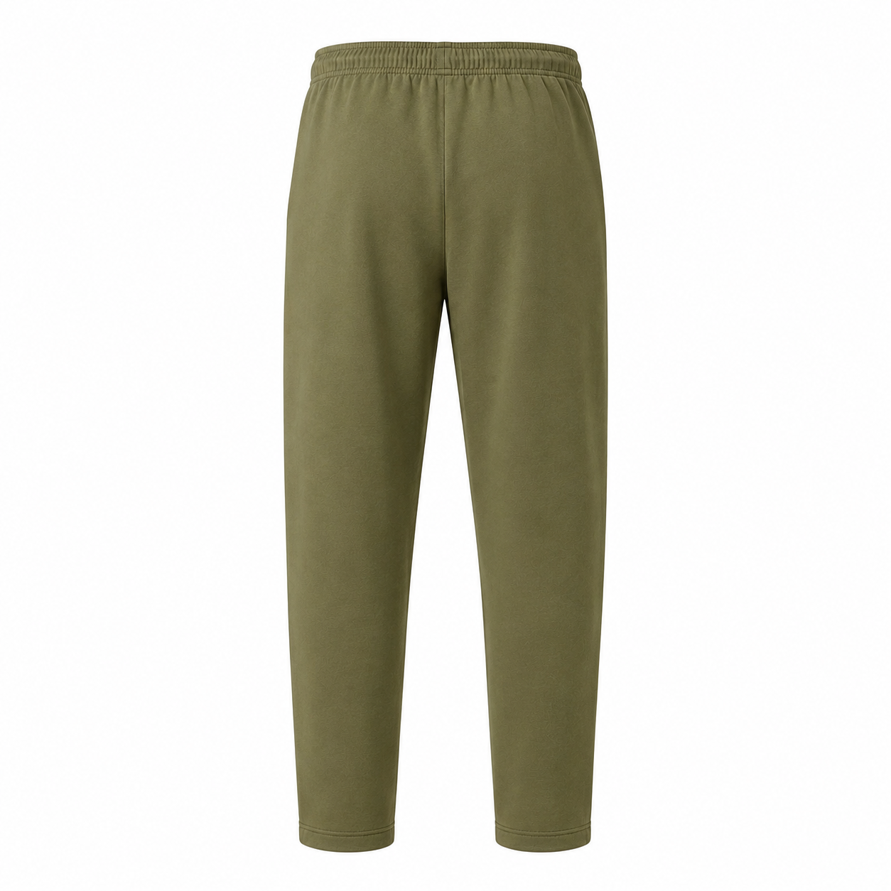 Classic Straight-Leg Sweatpants – Olive Green - Image 3