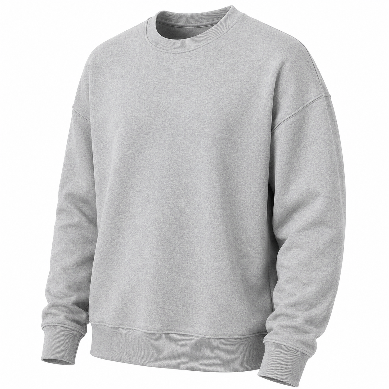 Classic Oversized Crewneck Sweatshirt – Light Grey - Image 3