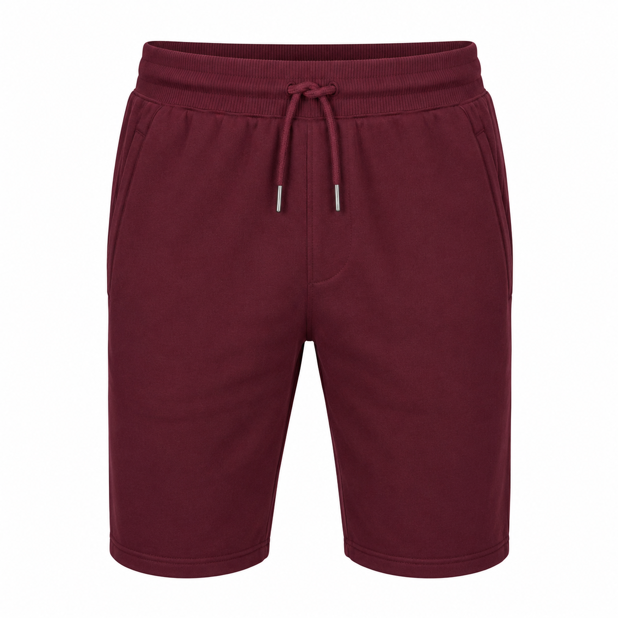 Classic Drawstring Sweat Shorts – Burgundy