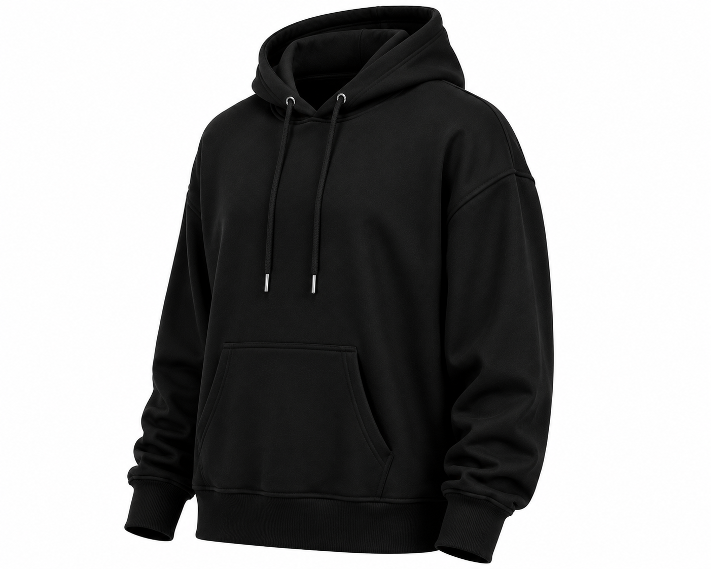 Oversized Pullover Hoodie – Black - Image 2