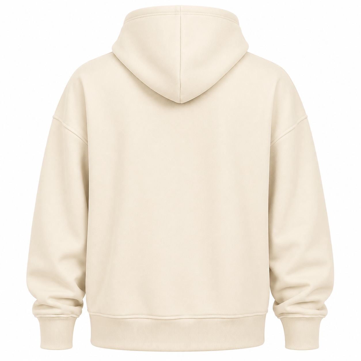 Oversized Pullover Hoodie – Cream - Image 3