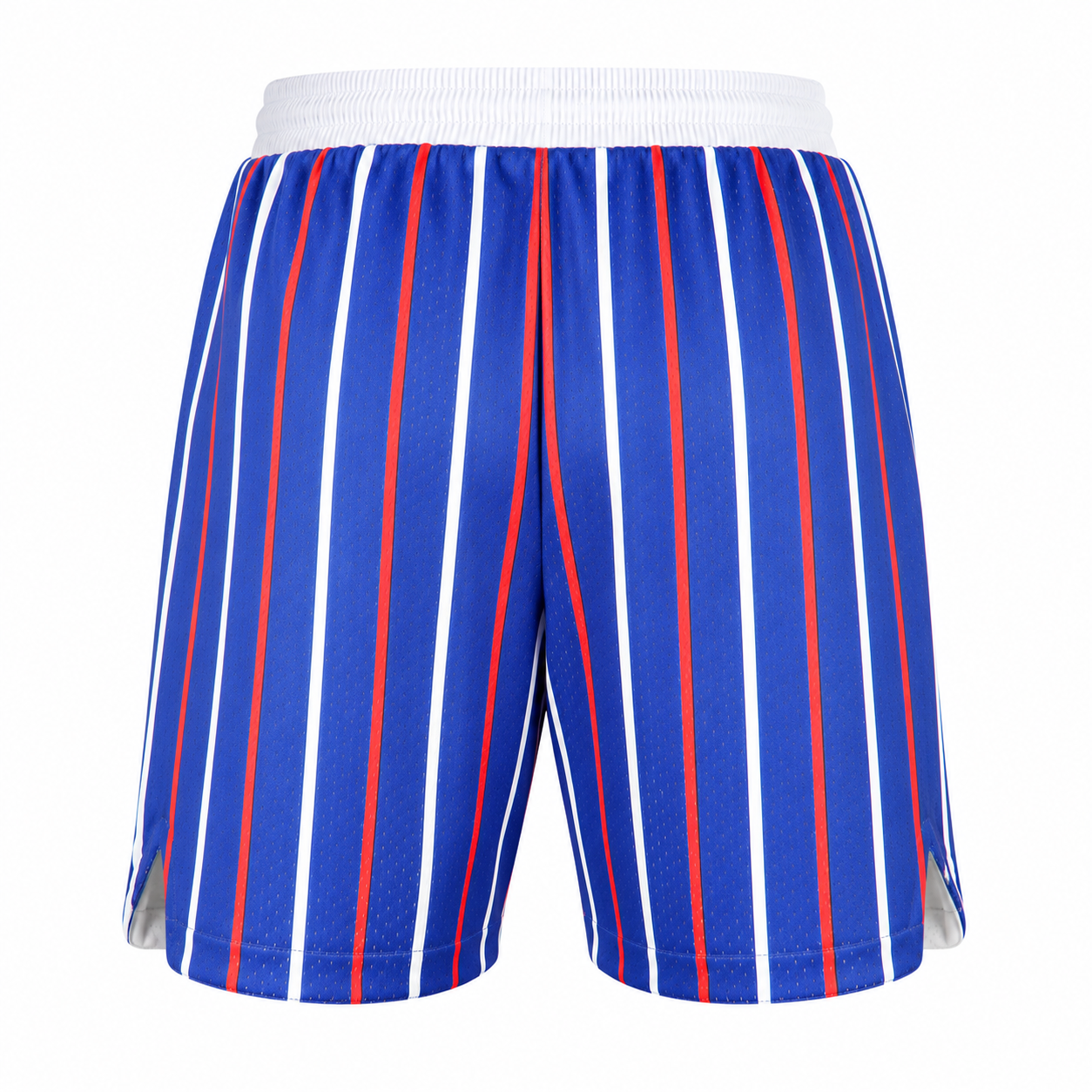 Striped Mesh Zip-Pocket Shorts – Royal Blue - Image 2