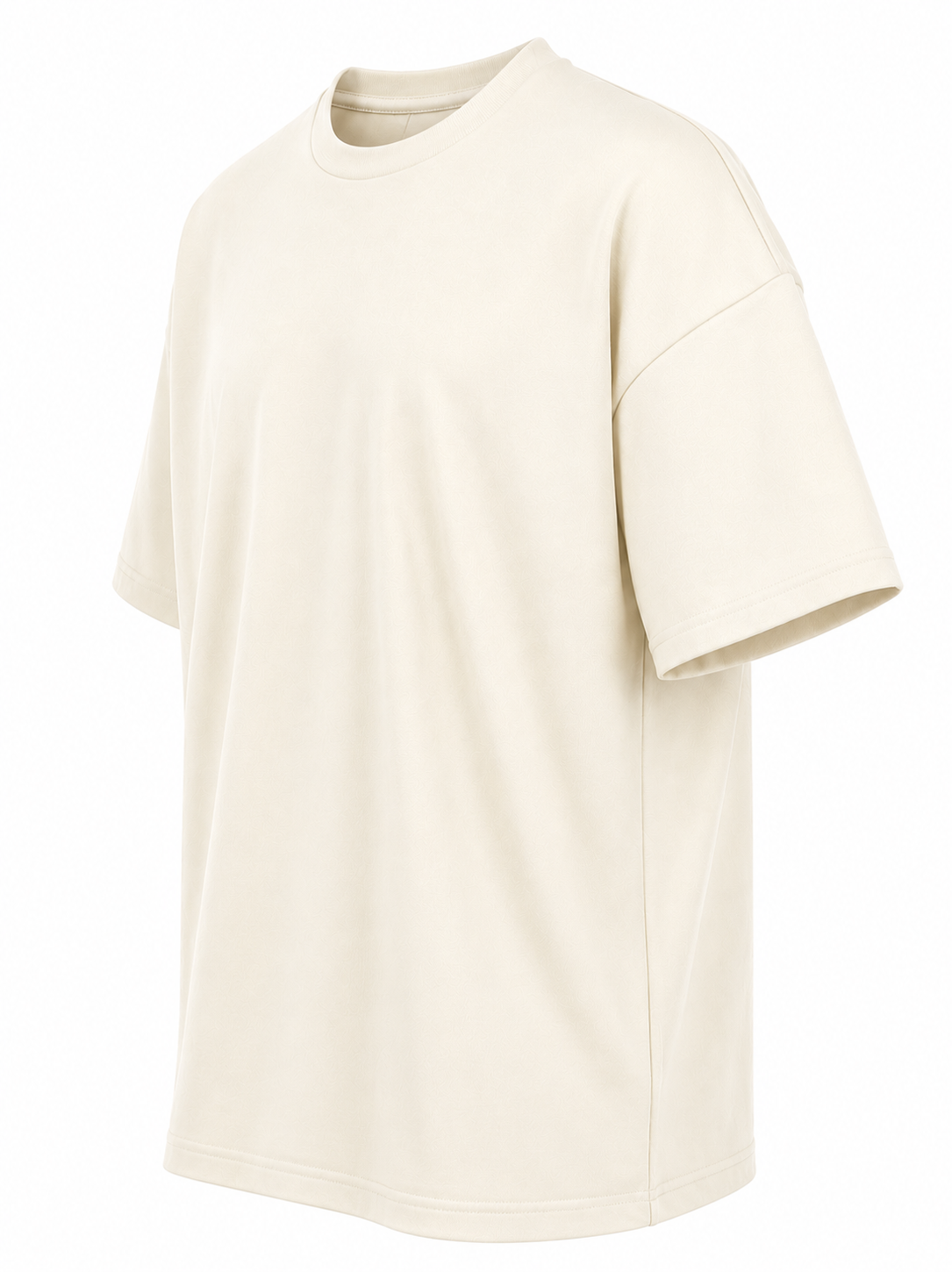 Classic Oversized T-Shirt – Cream - Image 3
