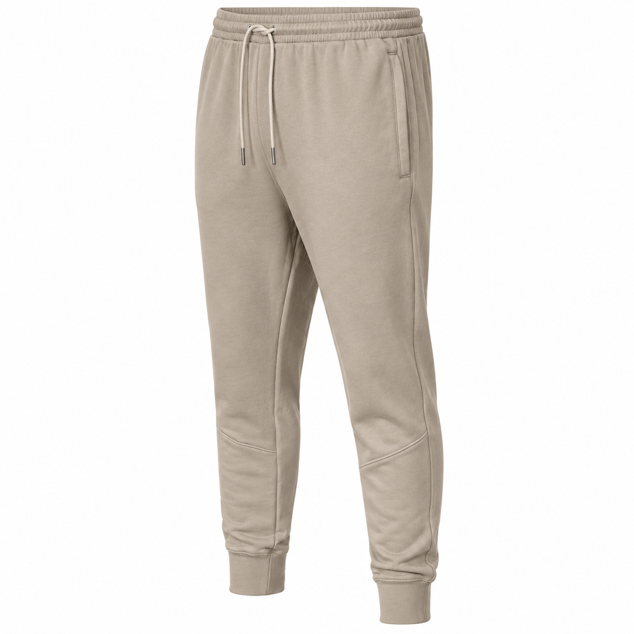 Panel Detail Jogger Sweatpants – Beige - Image 3