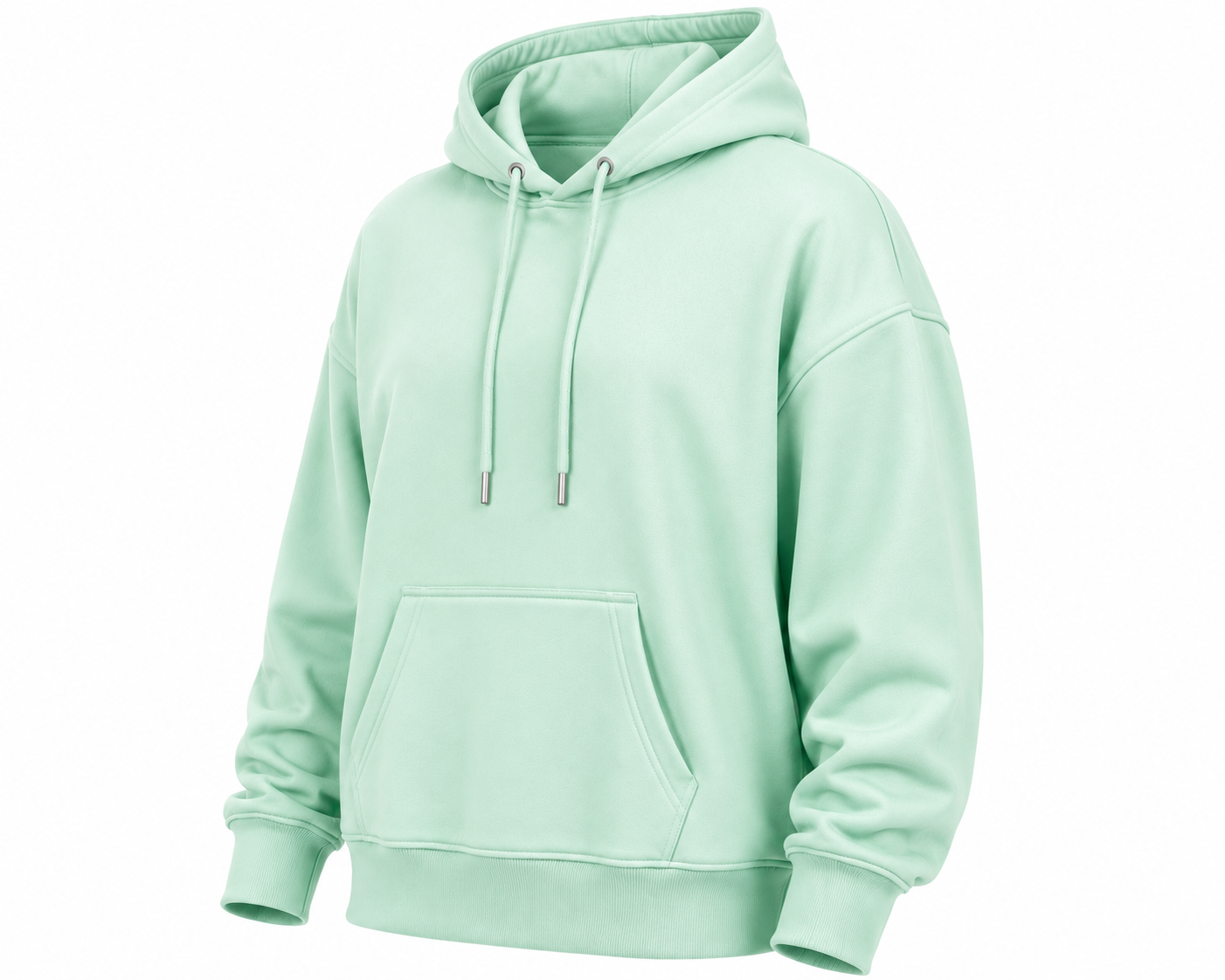 Oversized Pullover Hoodie – Mint Green - Image 2