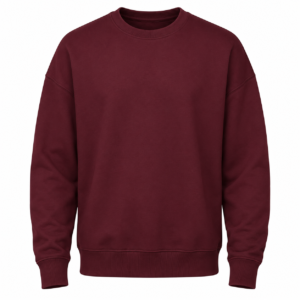 Oversized Crewneck Sweatshirt – Burgundy