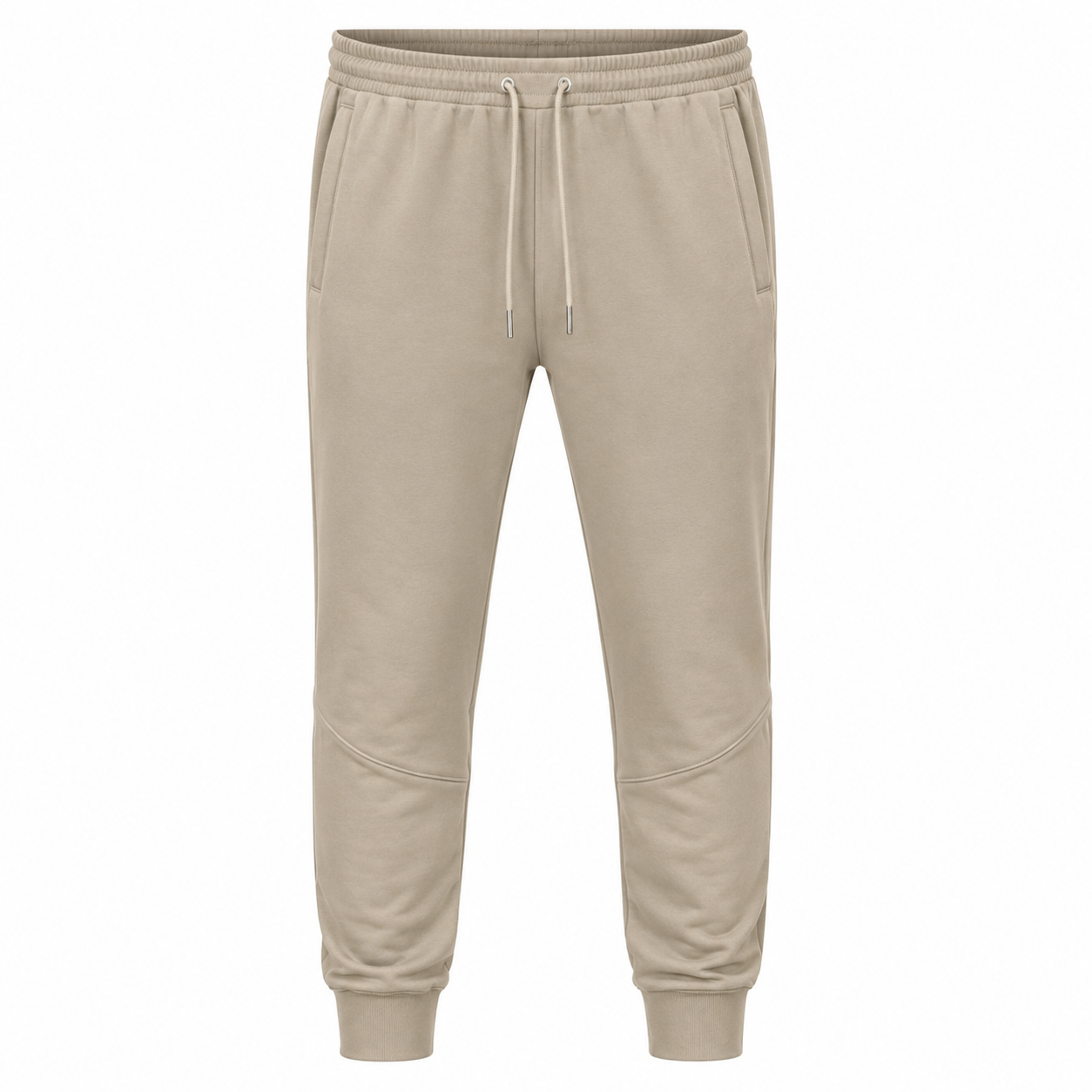 Panel Detail Jogger Sweatpants – Beige