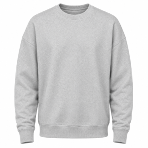 Classic Oversized Crewneck Sweatshirt – Light Grey
