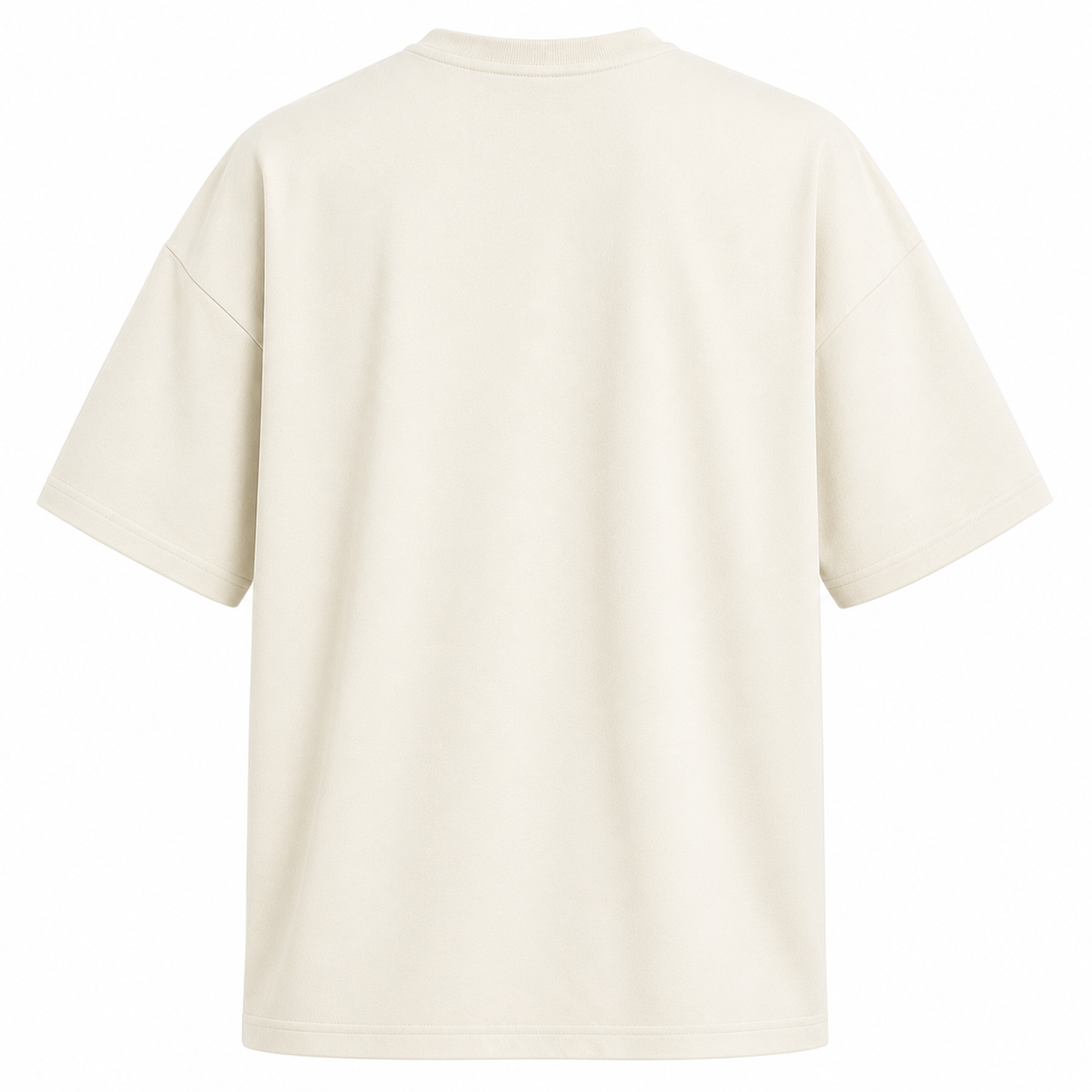Classic Oversized T-Shirt – Cream - Image 2