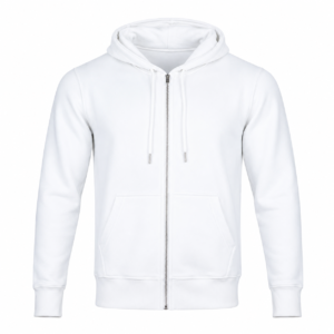 Classic Full-Zip Hoodie – White