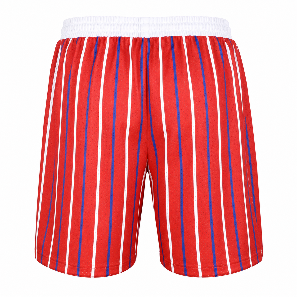 Striped Mesh Streetwear Shorts – Red - Image 2