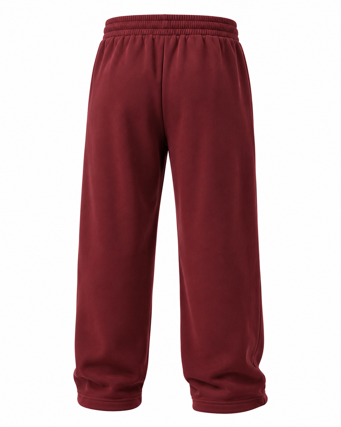 Relaxed Wide-Leg Sweatpants – Burgundy - Image 2