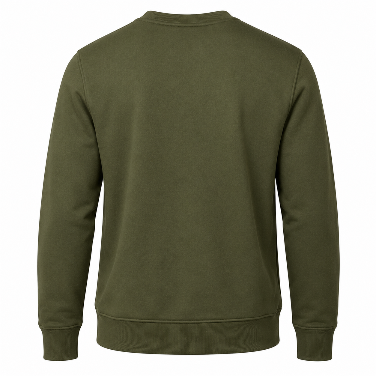 Classic Crewneck Sweatshirt – Olive Green - Image 2