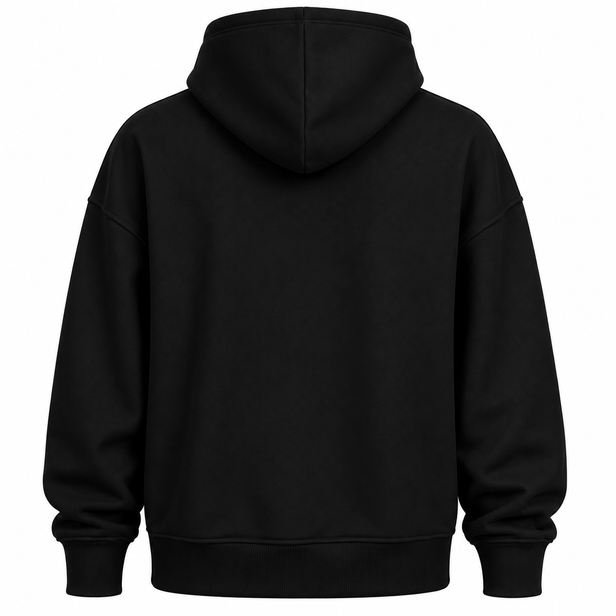 Oversized Pullover Hoodie – Black - Image 3