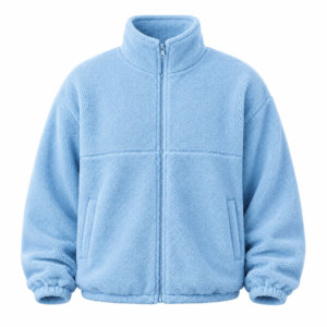 Sky Blue Textured Zip Jacket