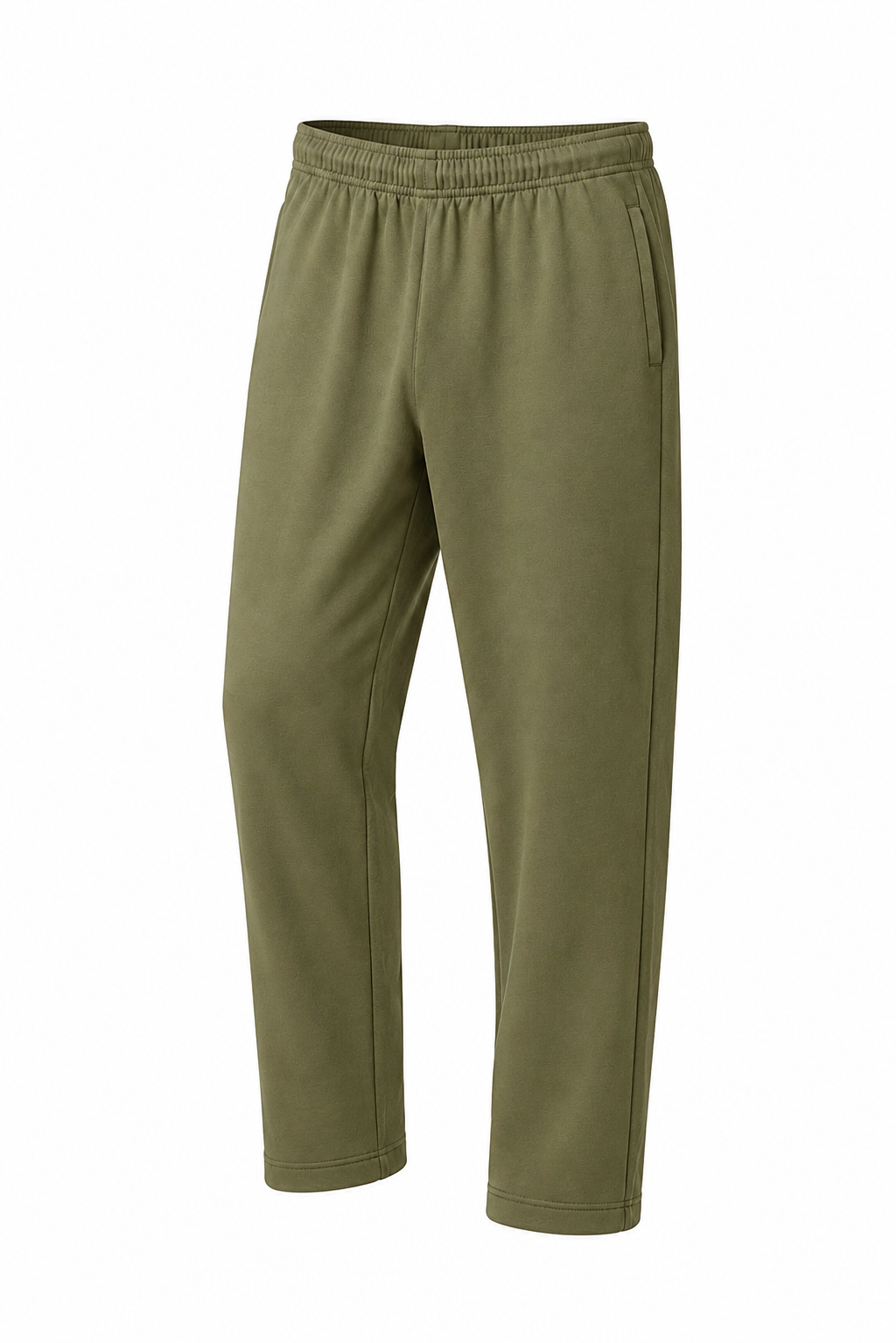 Classic Straight-Leg Sweatpants – Olive Green - Image 2