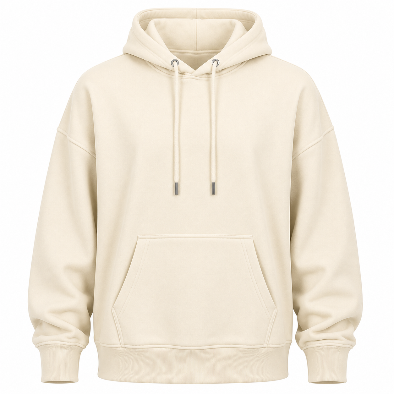 Oversized Pullover Hoodie – Cream