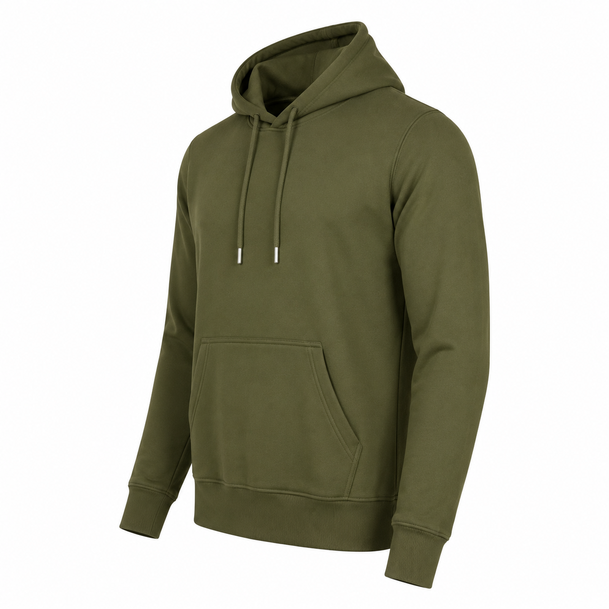 Classic Pullover Hoodie – Olive Green - Image 2