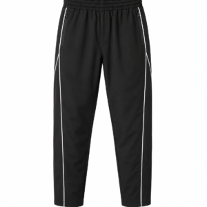 Contrast Piping Track Pants – Black