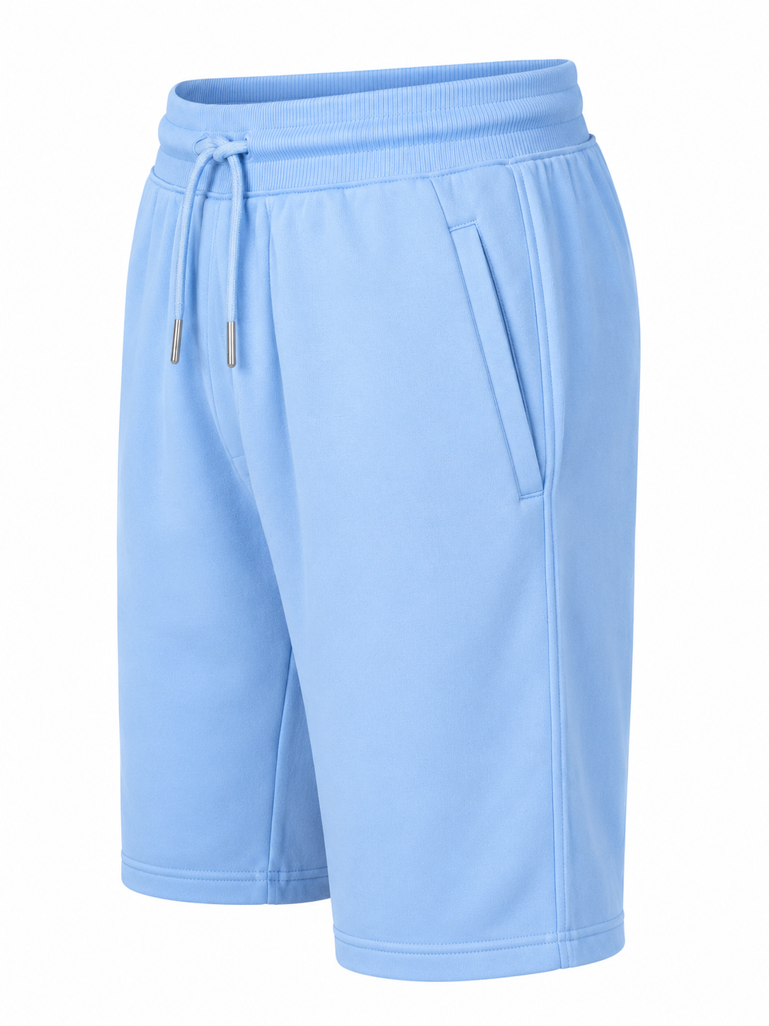 Classic Relaxed Sweat Shorts – Sky Blue - Image 3