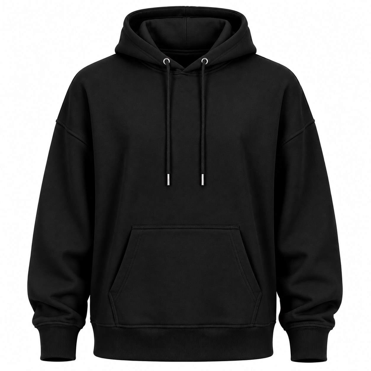 Oversized Pullover Hoodie – Black
