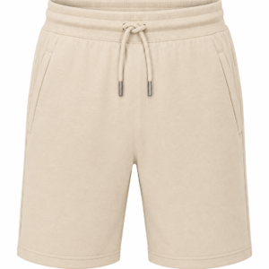 Classic Drawstring Sweat Shorts – Beige